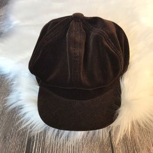 Dark brown Baker Boy Style cap